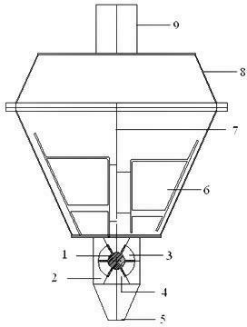 Powder material discharge transmission system for batch-type packaging machine and control method thereof