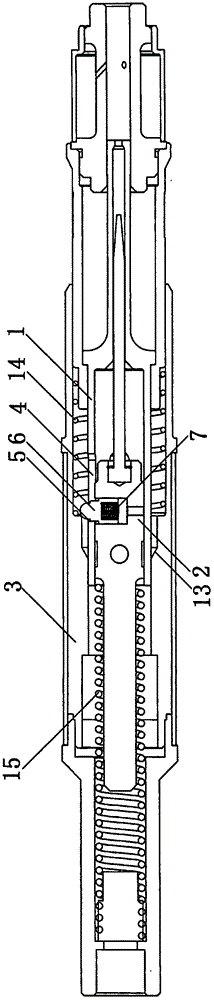 Percussion releasing device used for axial powder actuated tool