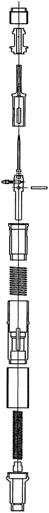 Percussion releasing device used for axial powder actuated tool