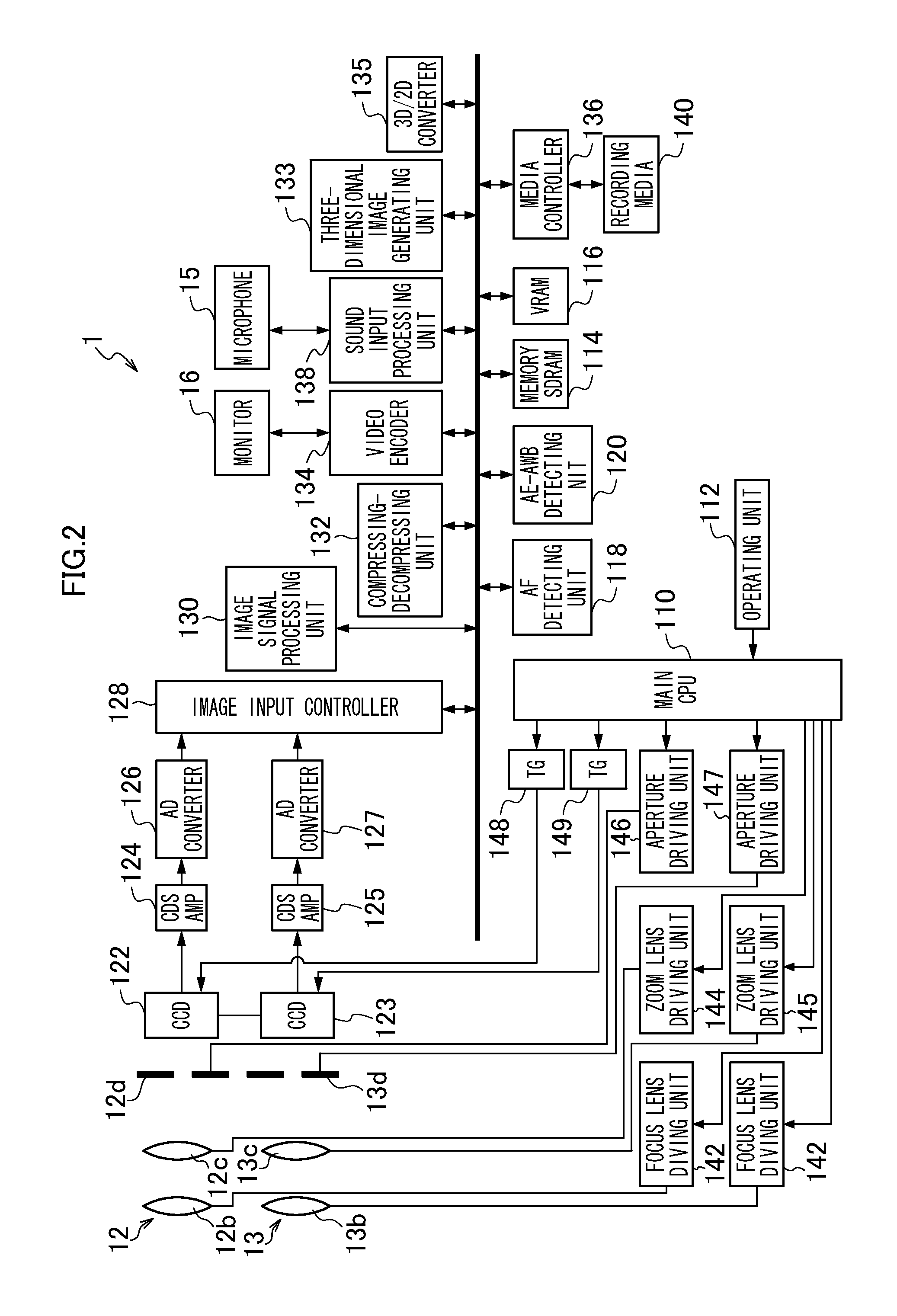 Three-dimensional image display device, three-dimensional image display method and recording medium