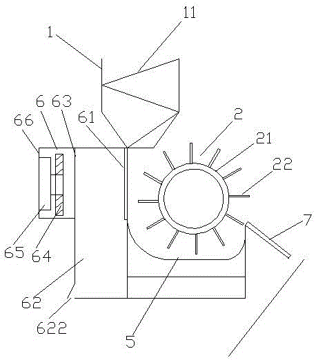 Color selector material distribution device