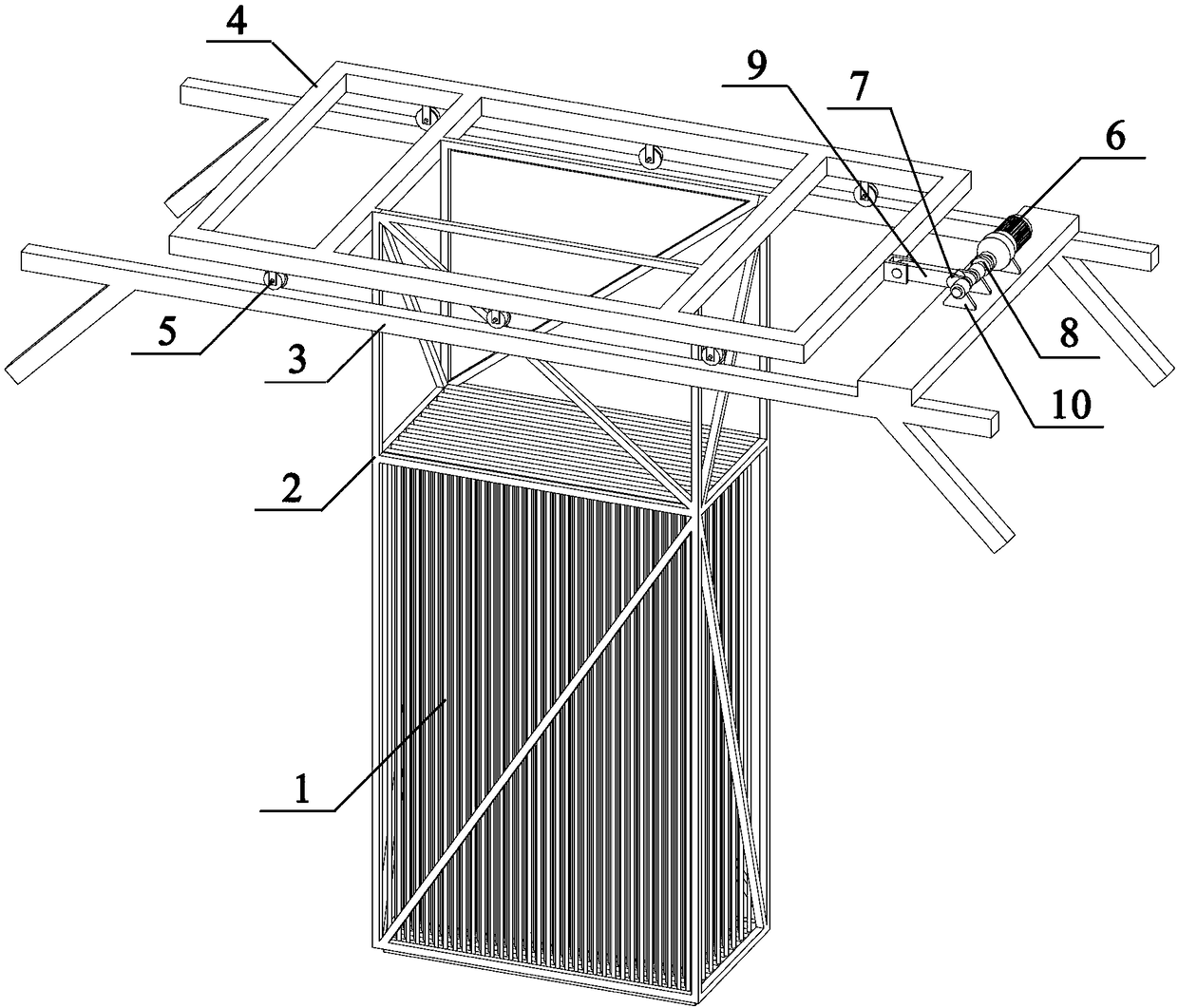 Device and method for delaying MBR (membrane bioreactor) membrane contamination and blocking