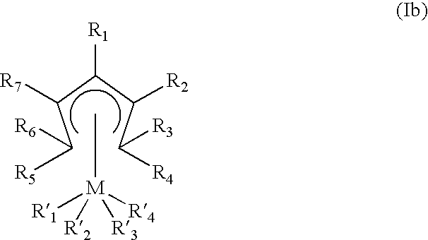 Use of group V metal containing precursors for a process of depositing a metal containing film