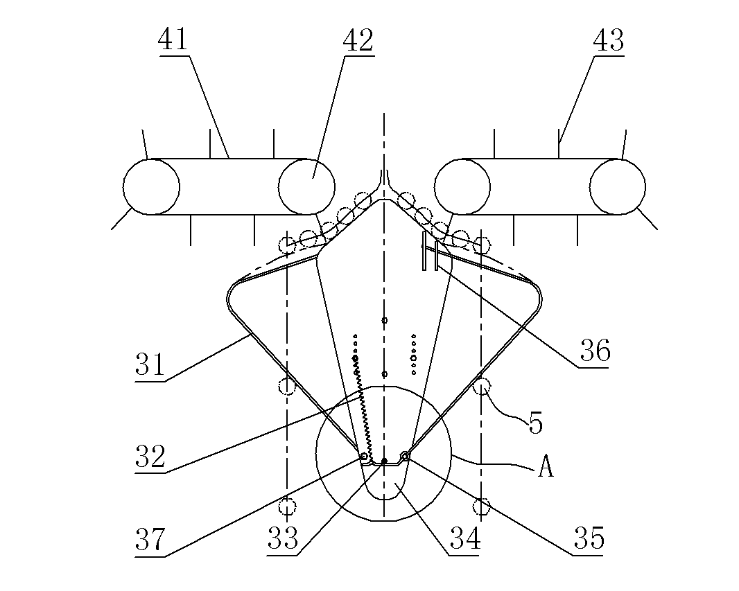 Corn harvester and corn straw guide and support device thereof