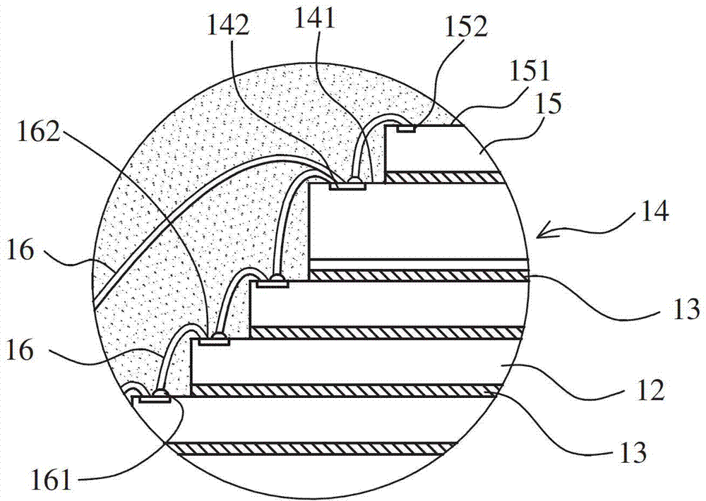 Semiconductor chip stacking structure