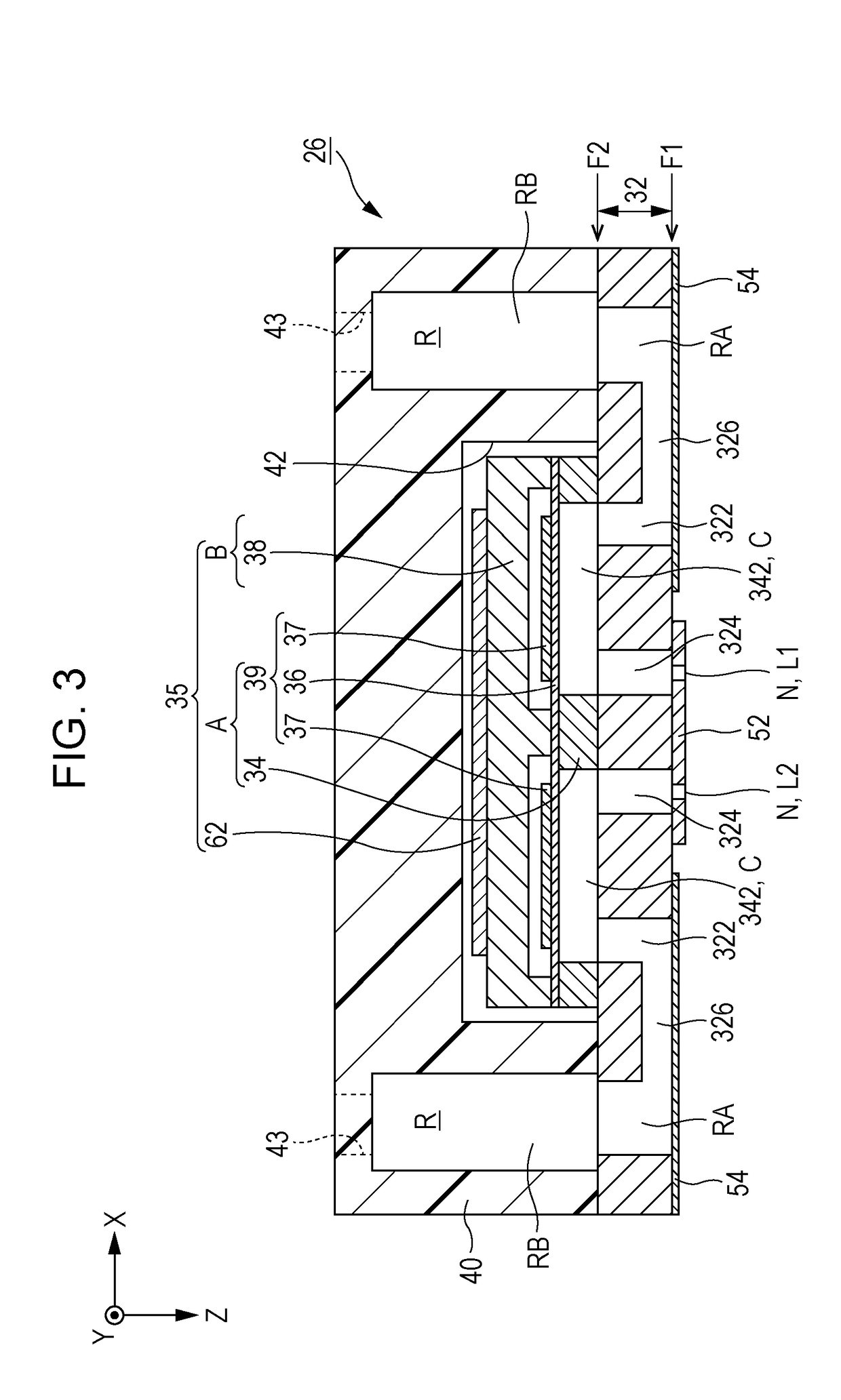 Piezoelectric device, liquid discharging head, and liquid discharging apparatus