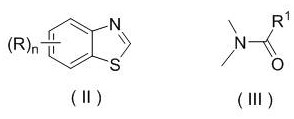 Application of a substituted benzothiazole C2 amide alkylated derivative as a fungicide