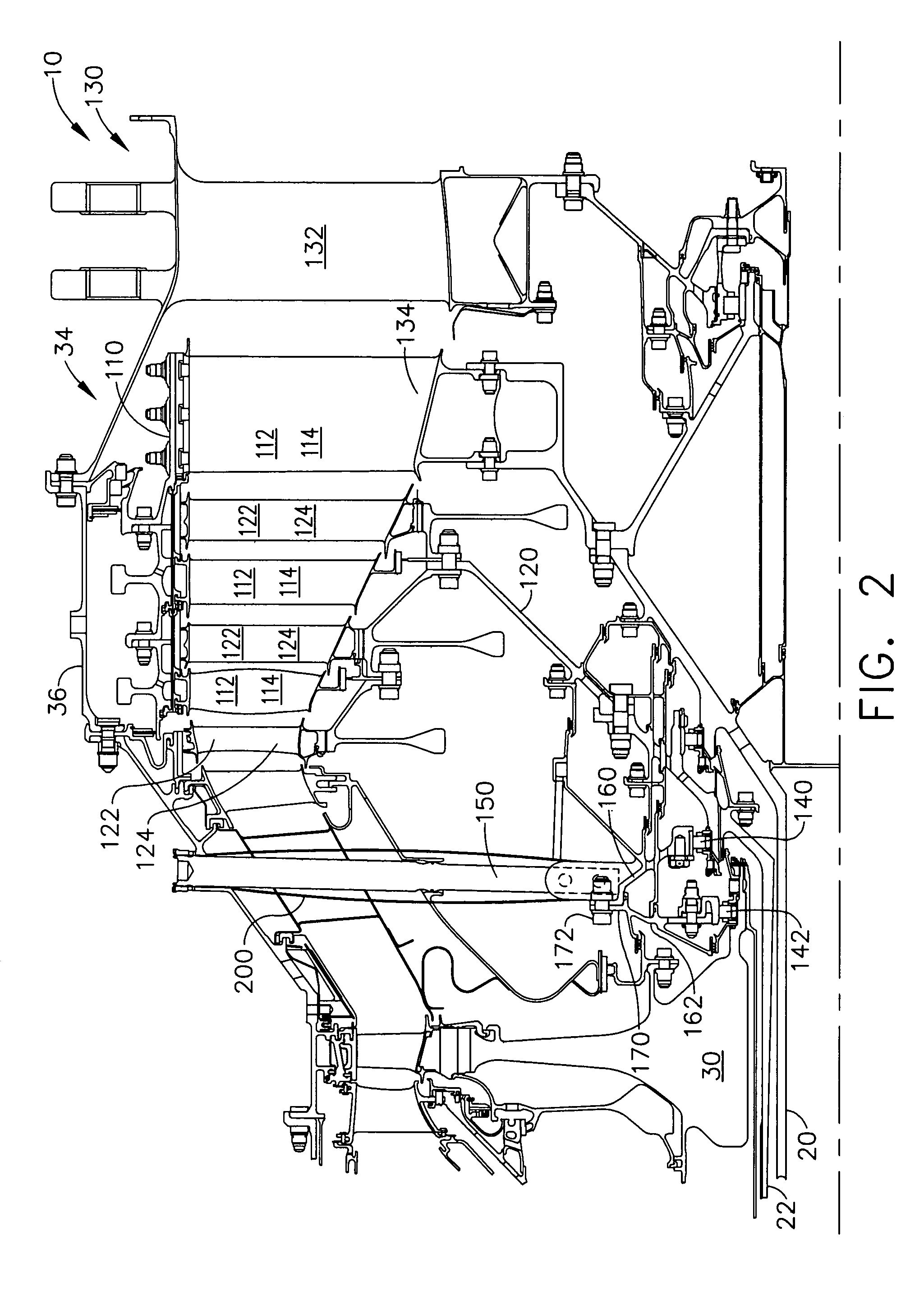 Gas turbine engine and method of assembling same