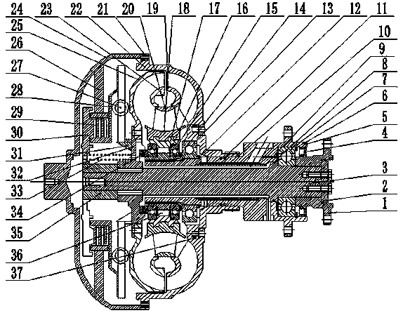 Hydraulic torque converter device with combined vibration absorption function