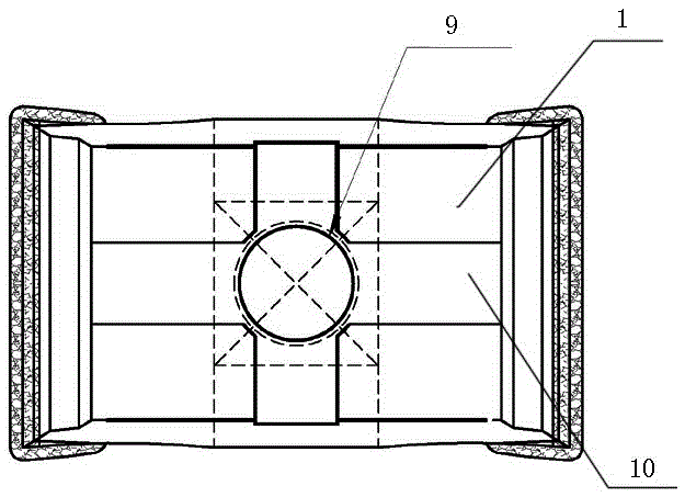 Gold-ingot-shaped tooth for waste treatment