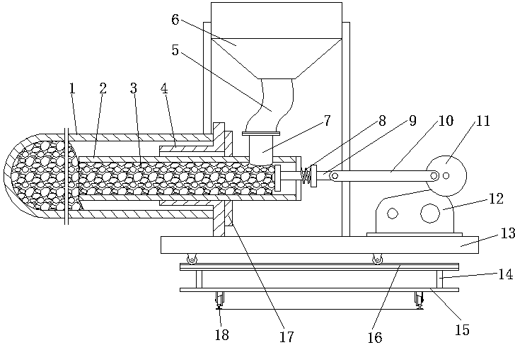 Loading device for smelting magnesium by Pidgeon process