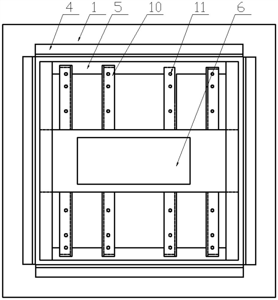 Oil tank reinforced vibration test device and method