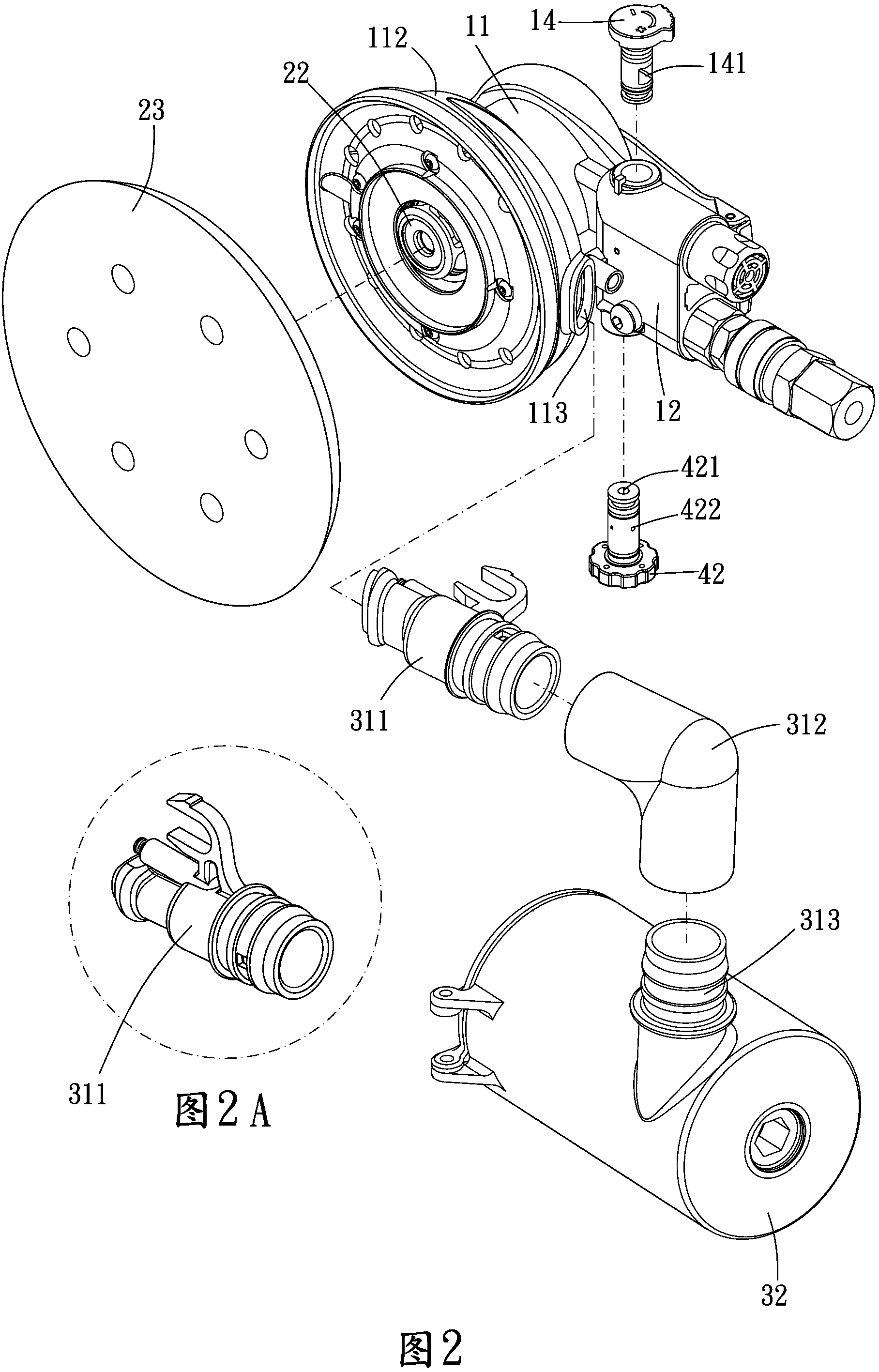 Dust collection type grinder