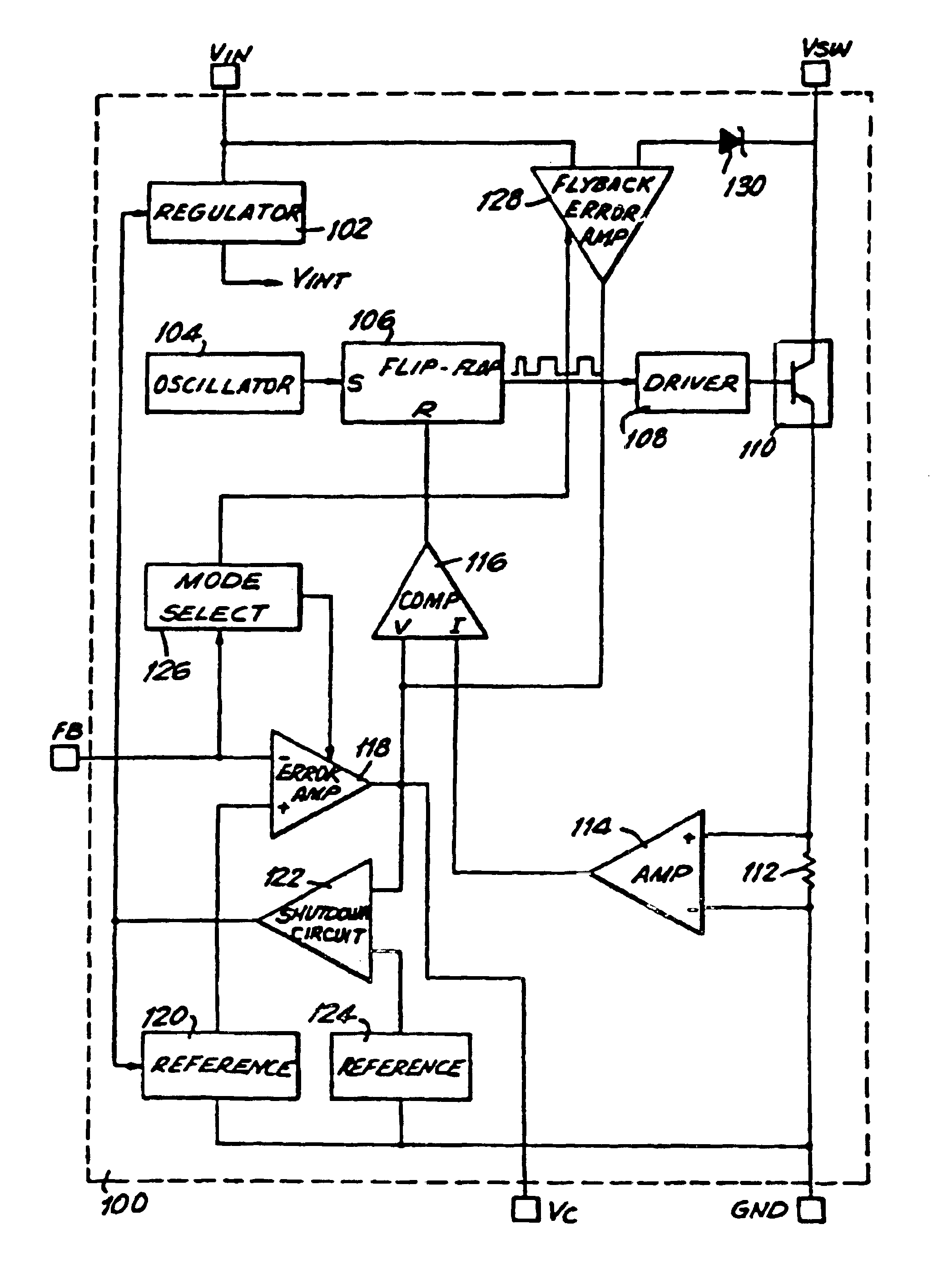 Switching voltage regulator circuit