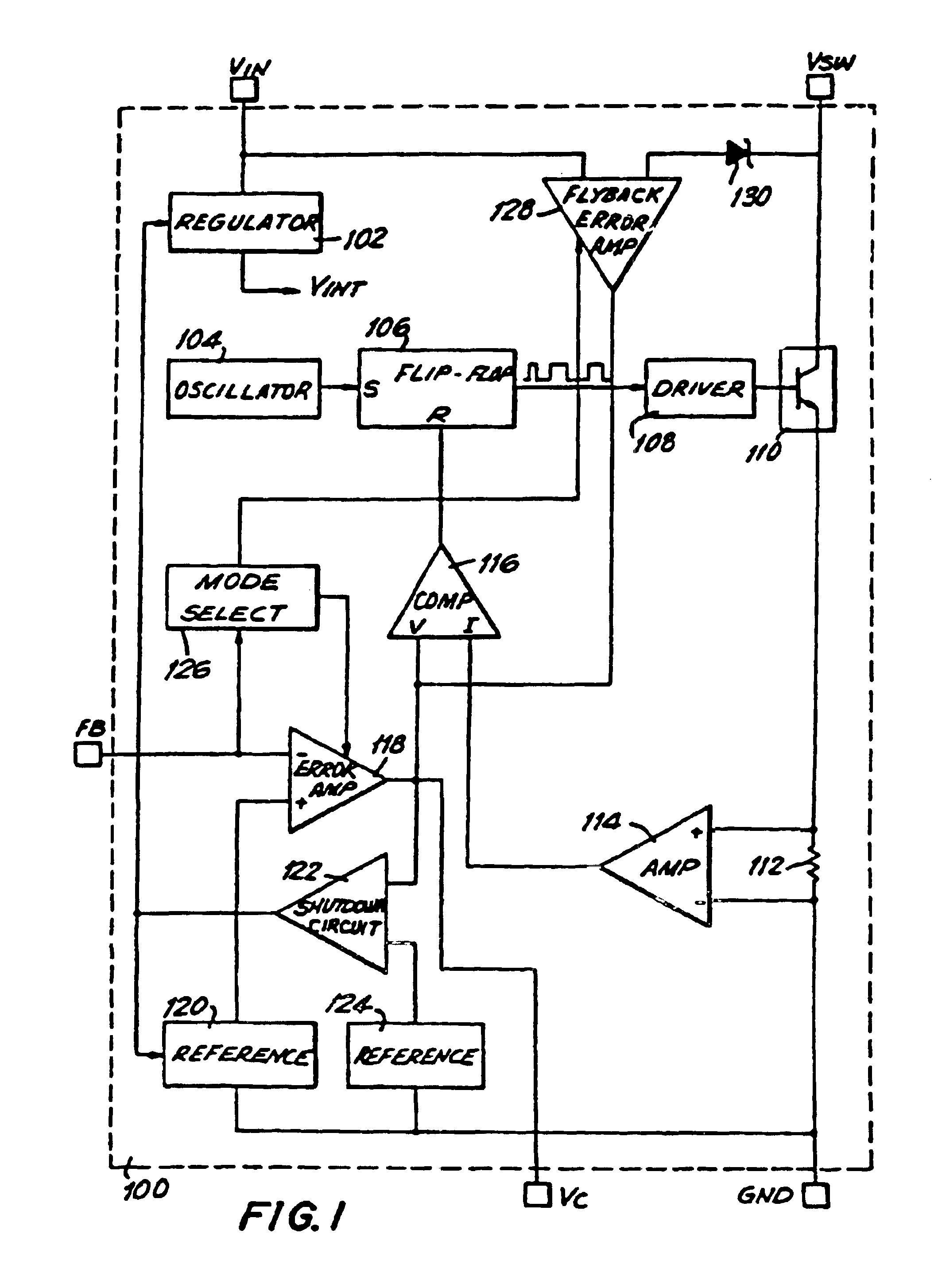 Switching voltage regulator circuit