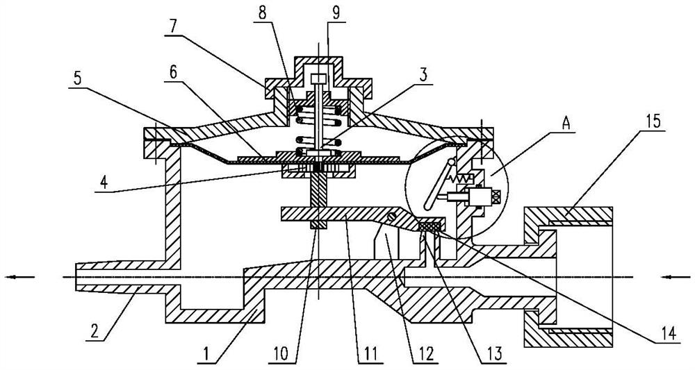 An online maintenance gas pressure reducing valve