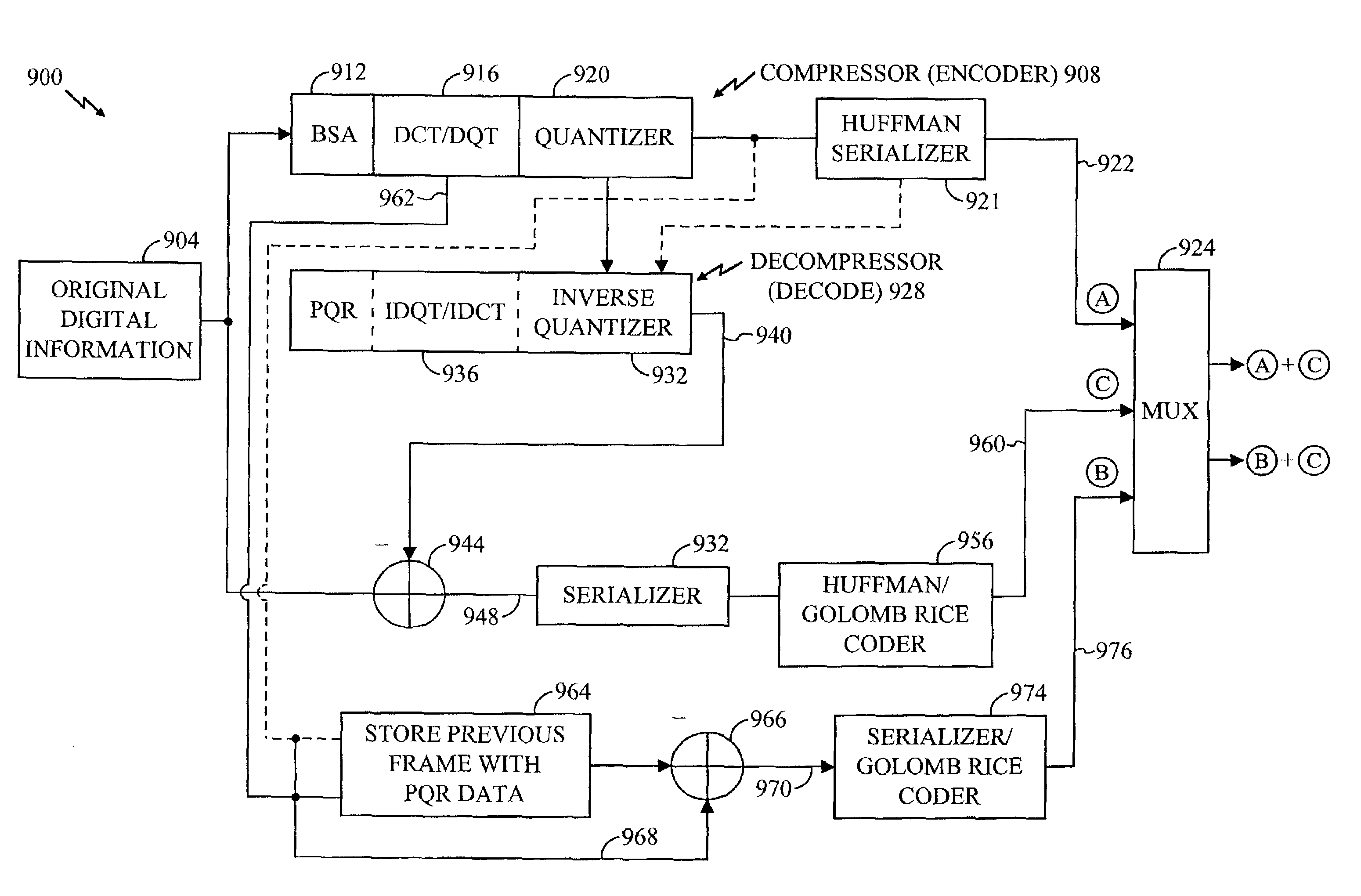 System and method for decoding digital image and audio data in a lossless manner