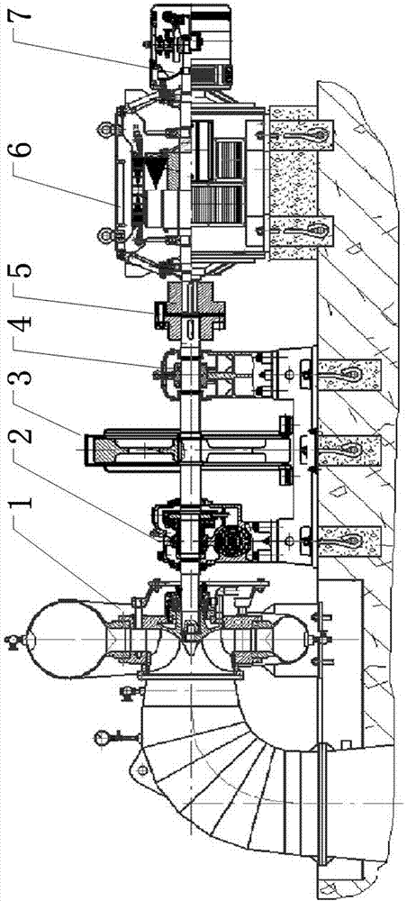 Horizontal type micro equipped water-turbine generator set