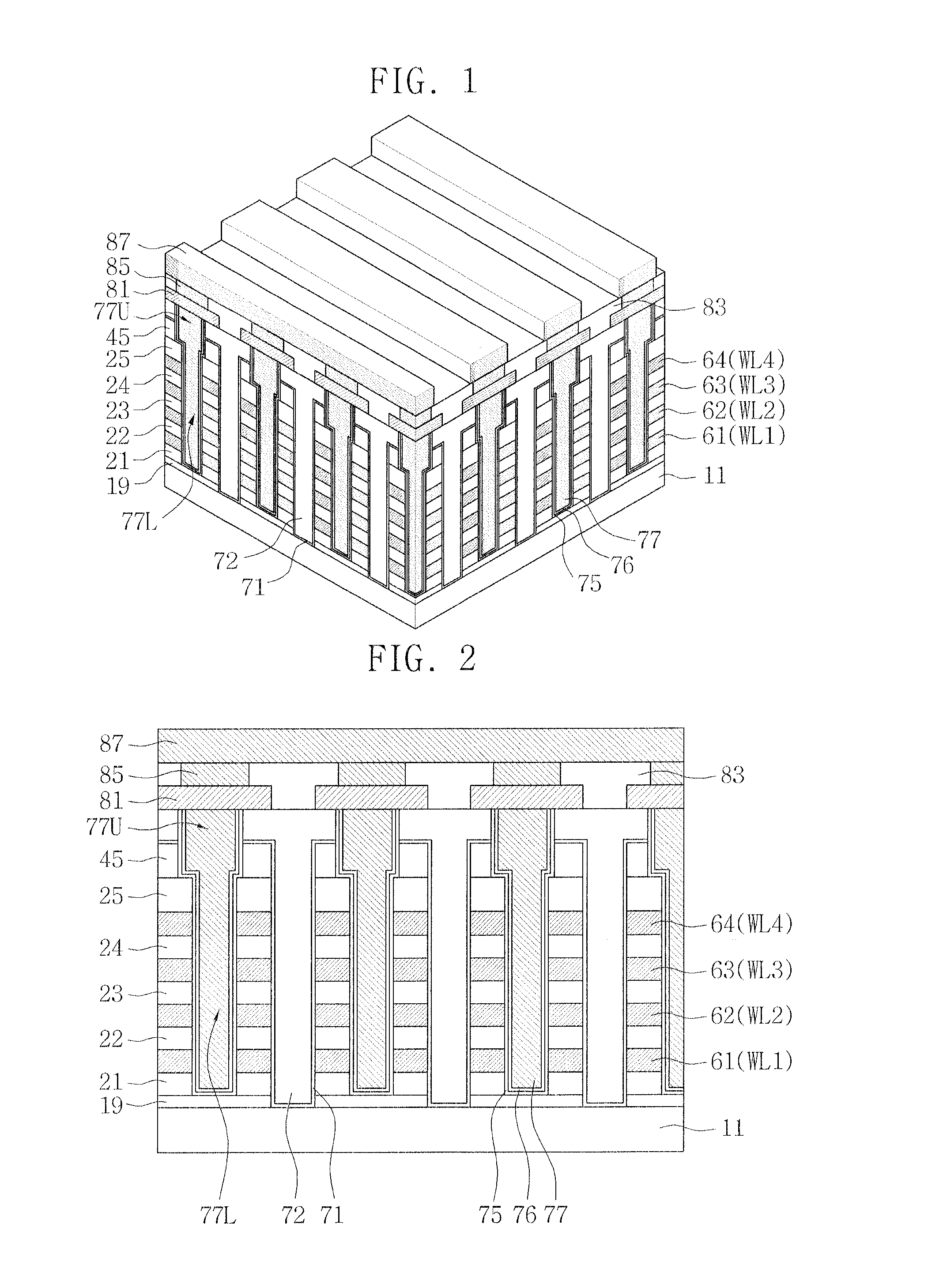 Non-volatile memory device having a resistance-changeable element and method of forming the same