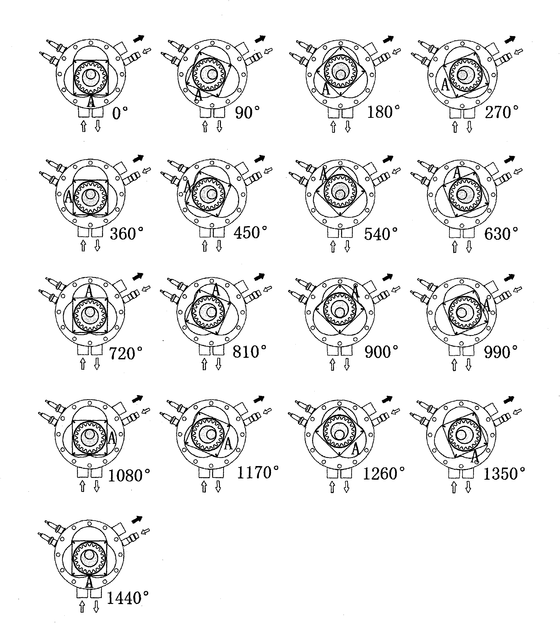 Hybrid-power engine with square rotor