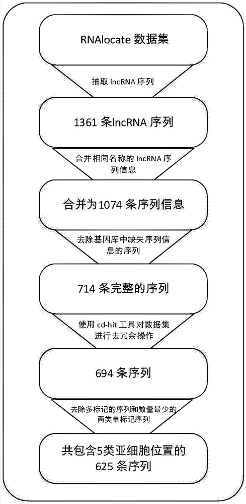 Deep learning based long-chain non-coding RNA subcellular position prediction algorithm