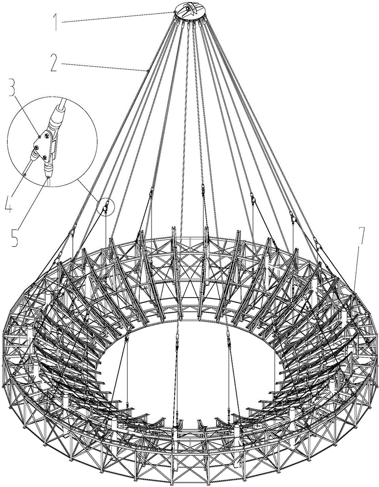 Special hoisting sling and hoisting method for nuclear power station CR10 and reinforcing steel bar composite module