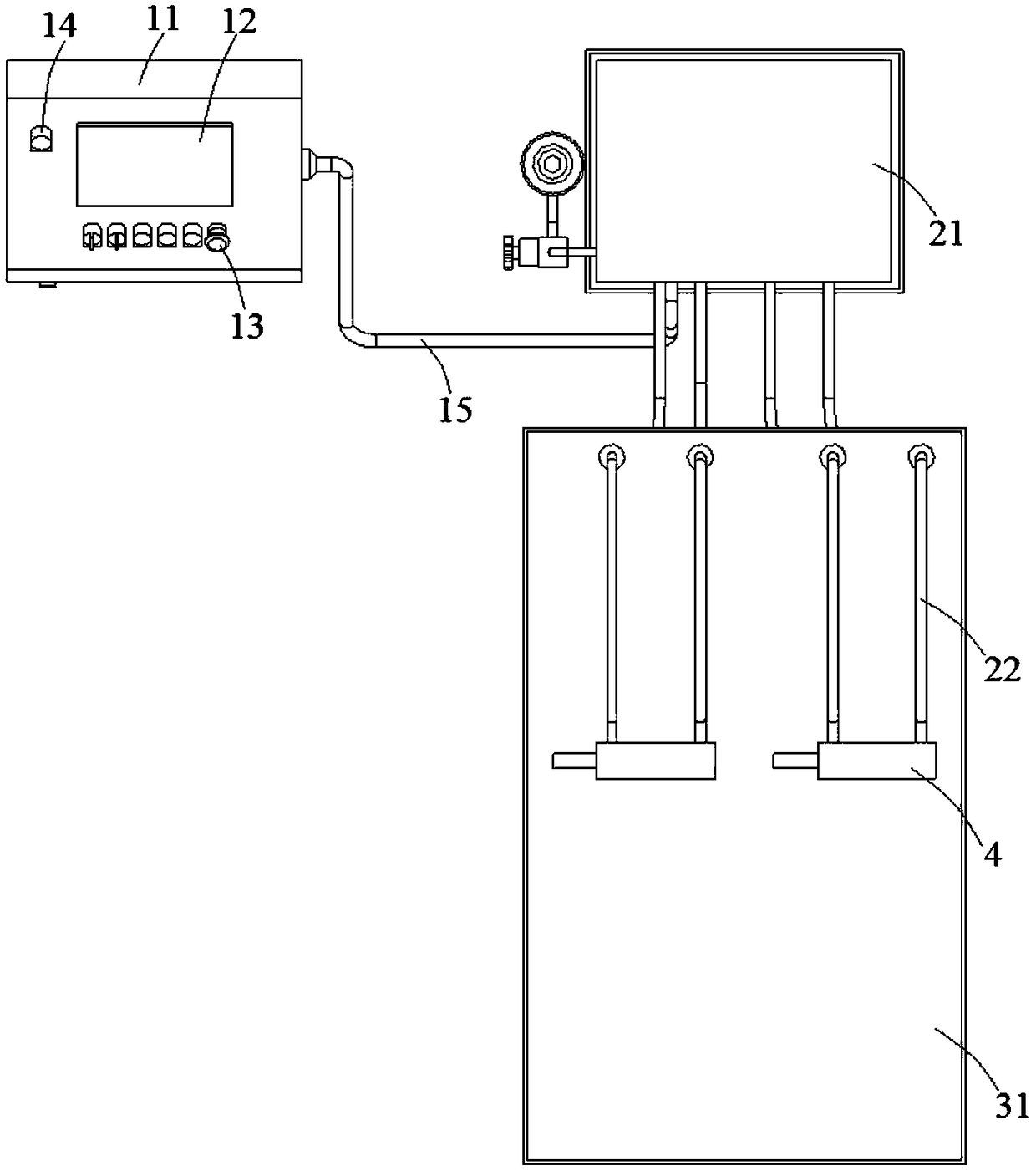 Testing platform for combined machine tool hydraulic cylinder