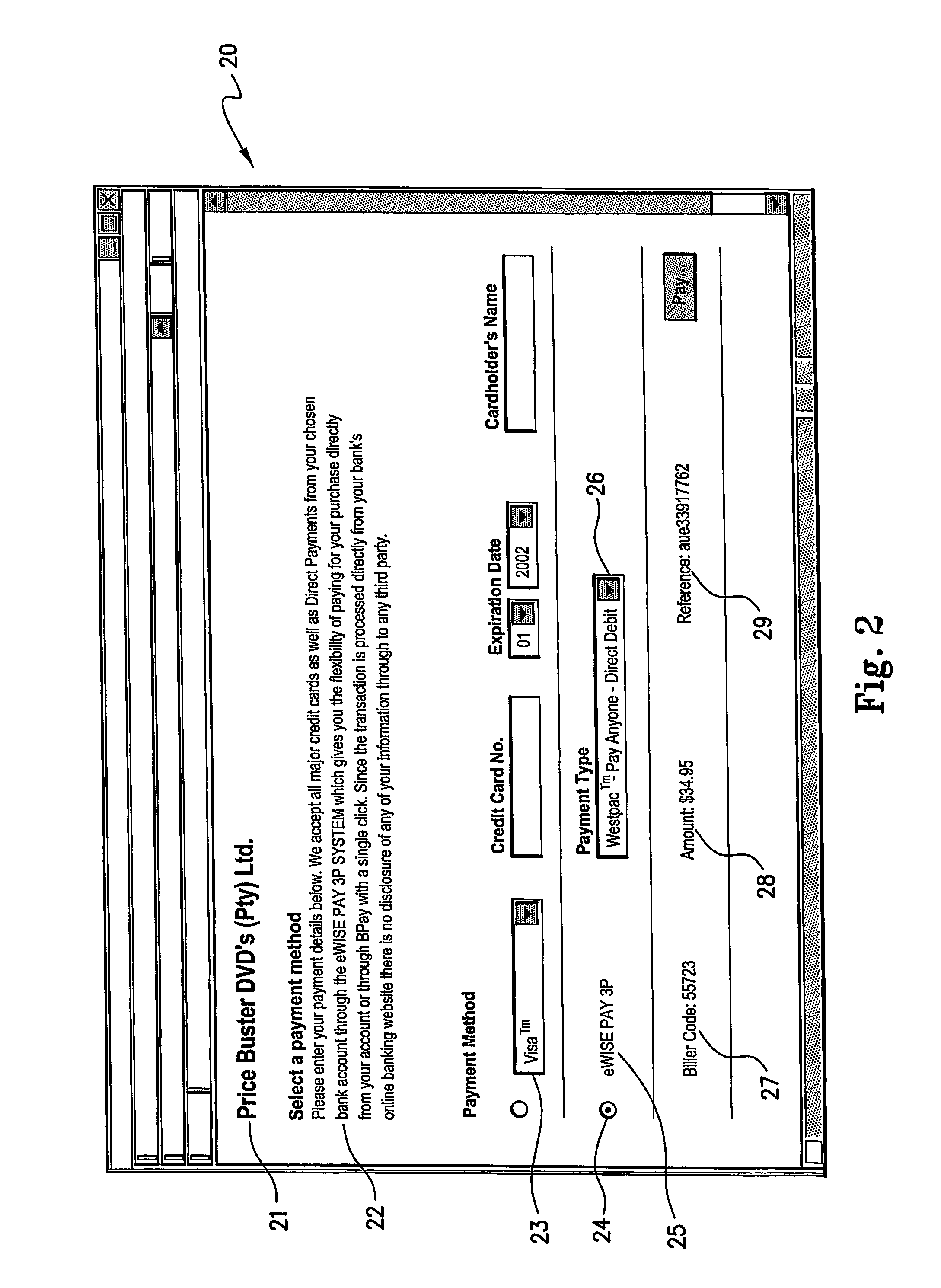 System and method for facilitating on-line payment