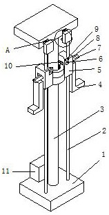 High tower signal pole landing device convenient for operator to quickly evacuate