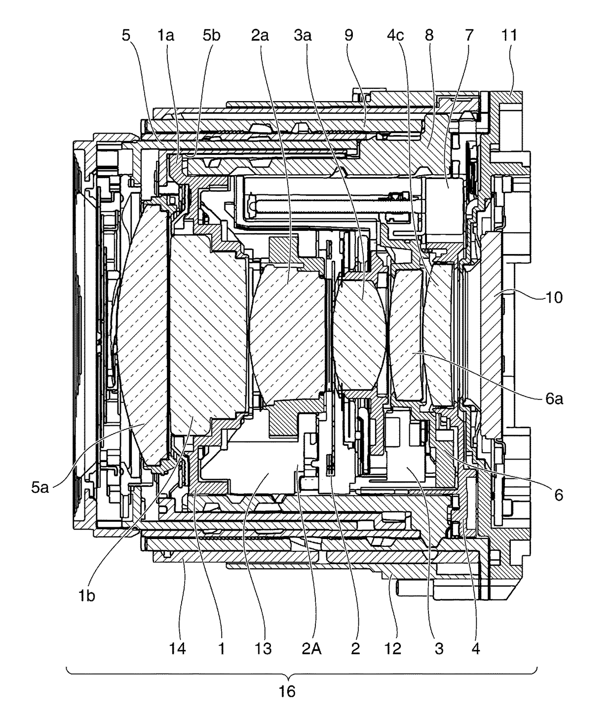 Optical apparatus equipped with rotation restricting mechanism for lens holding frames