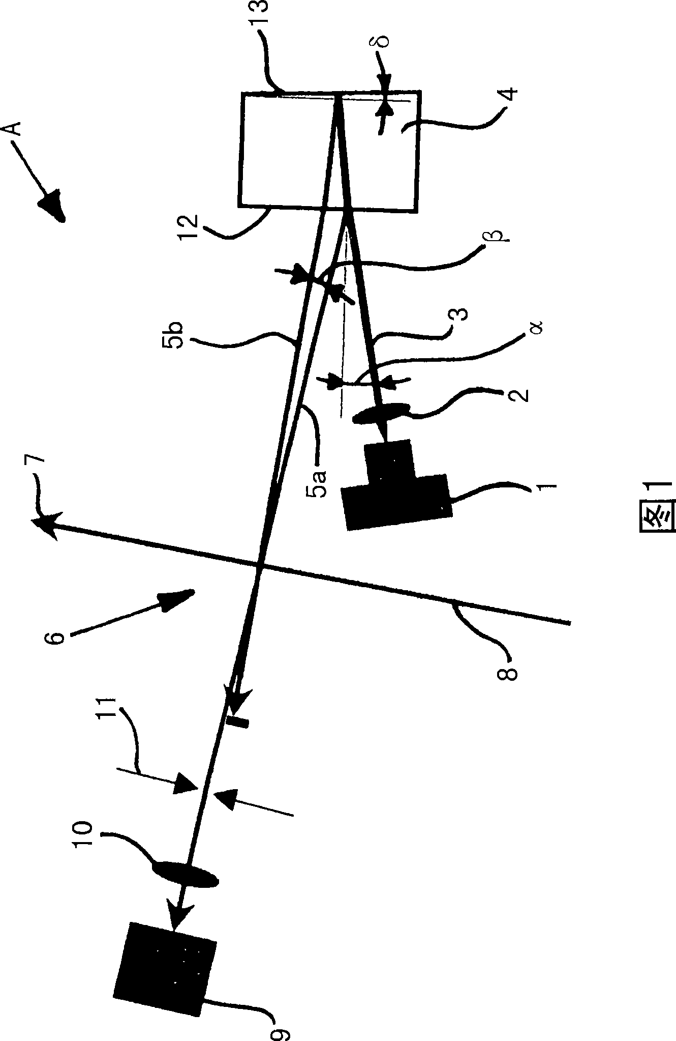 Method and arrangement for producing an enlarged measurement volume for the purpose of determining the structure and/or winding speed of textile fibres on the basis of laser doppler anemometry