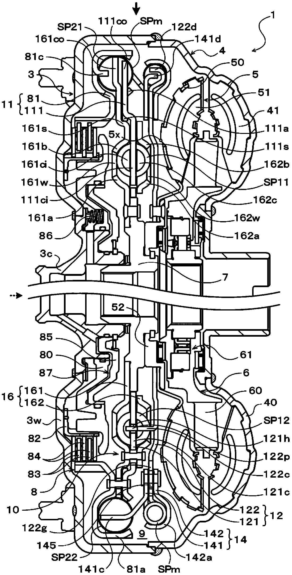 Damper device and starting device