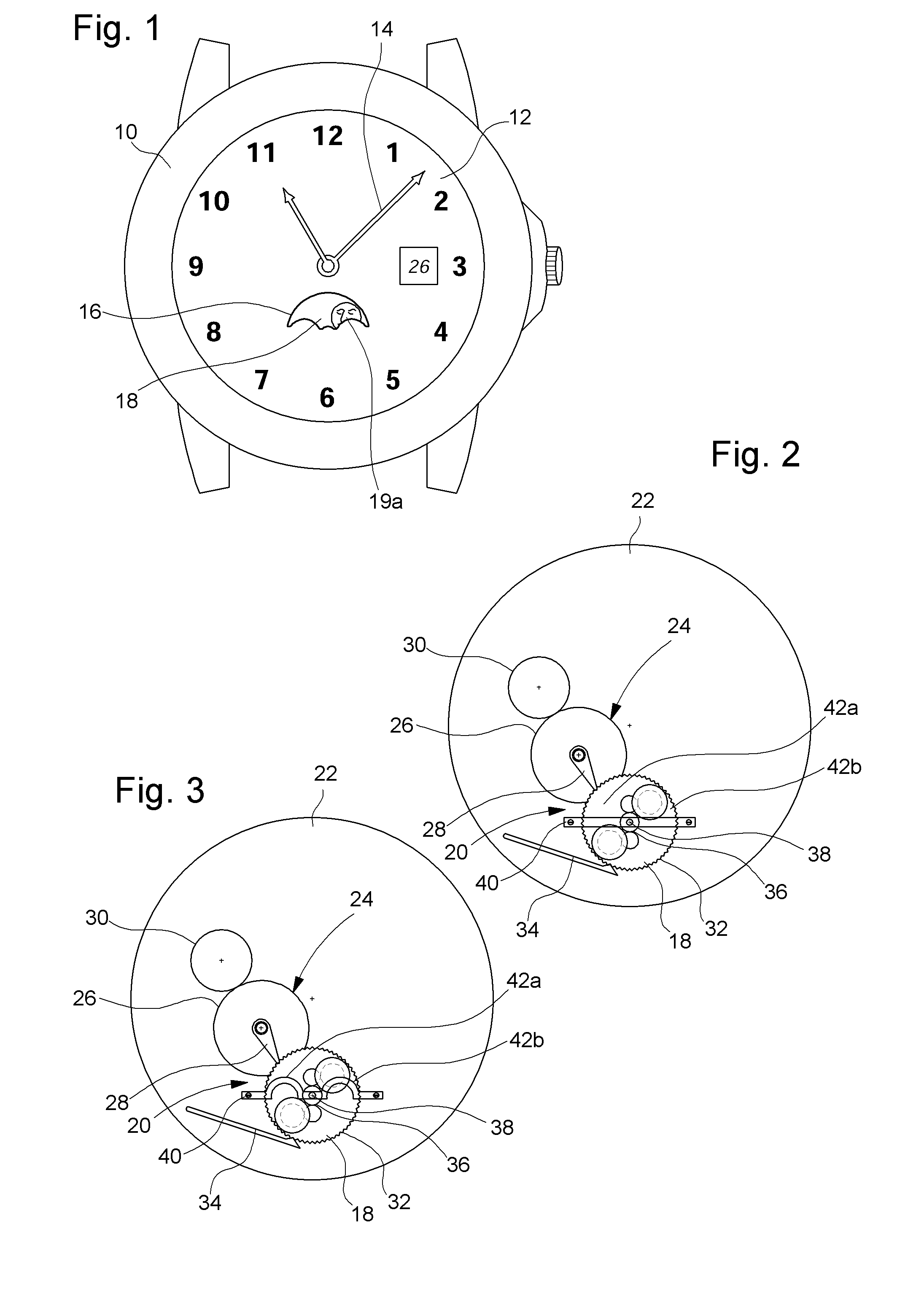 Timepiece with moon phase indicator