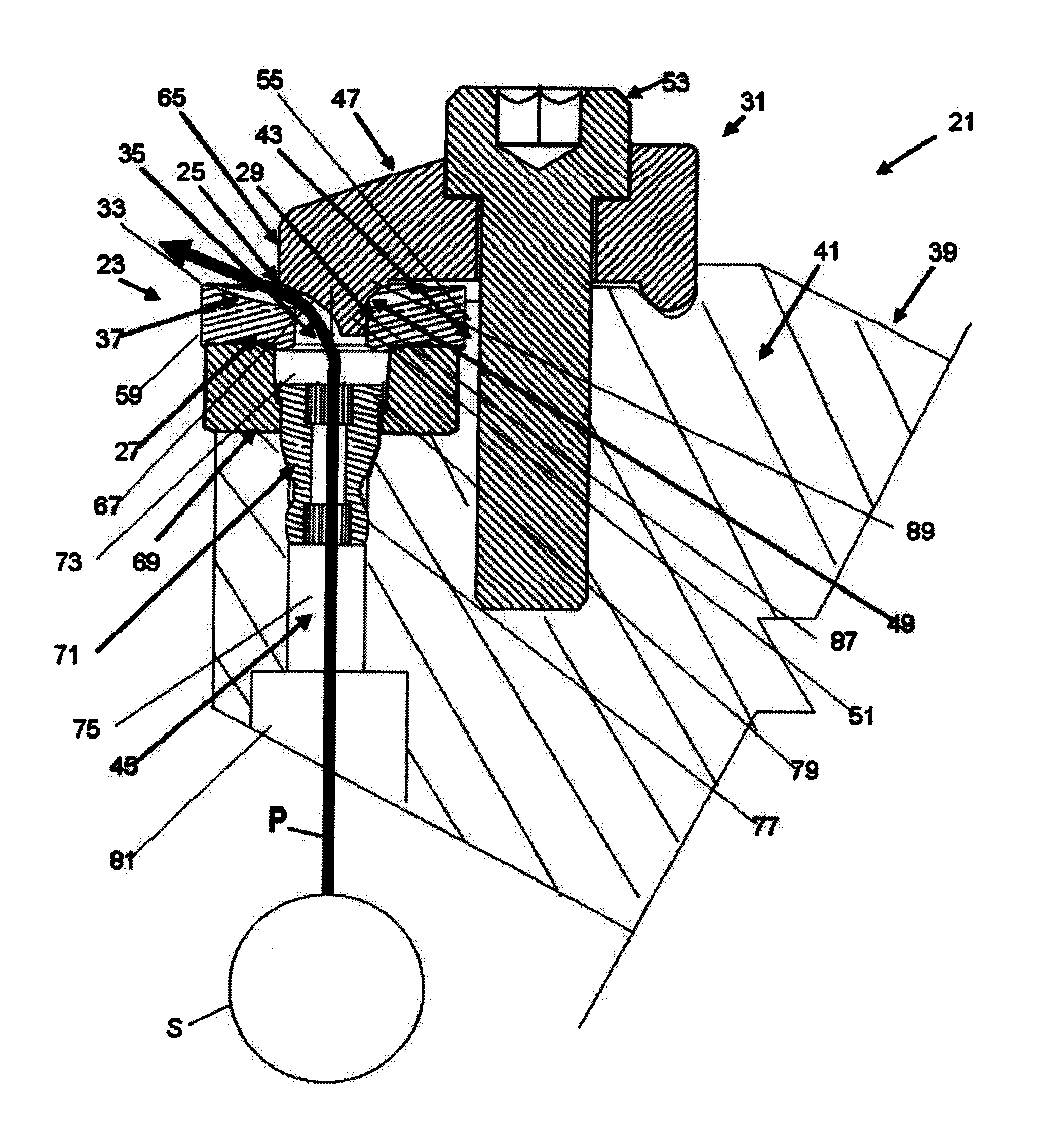 Cutting tool and cutting insert with fluid flow structures