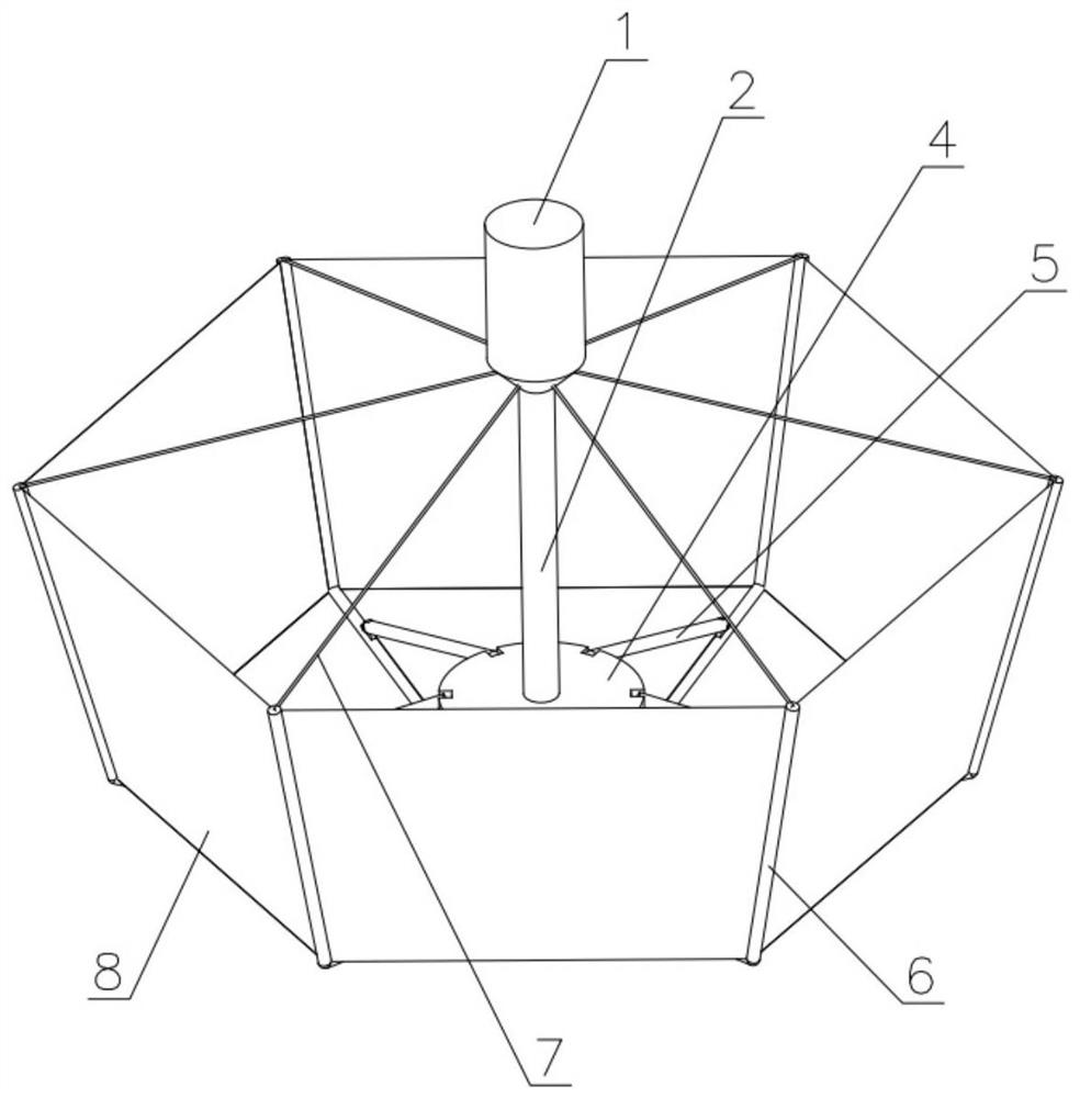 A foldable floating marine fishery farming platform