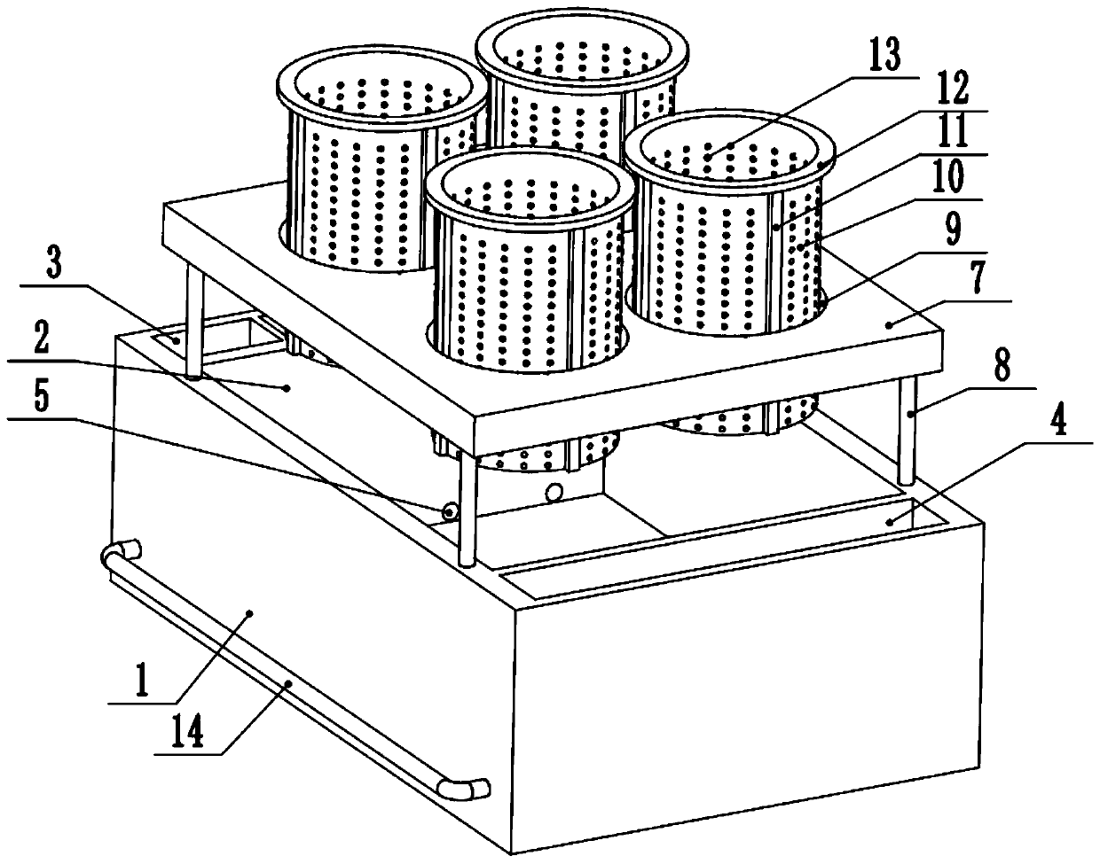 Agricultural seed soaking device