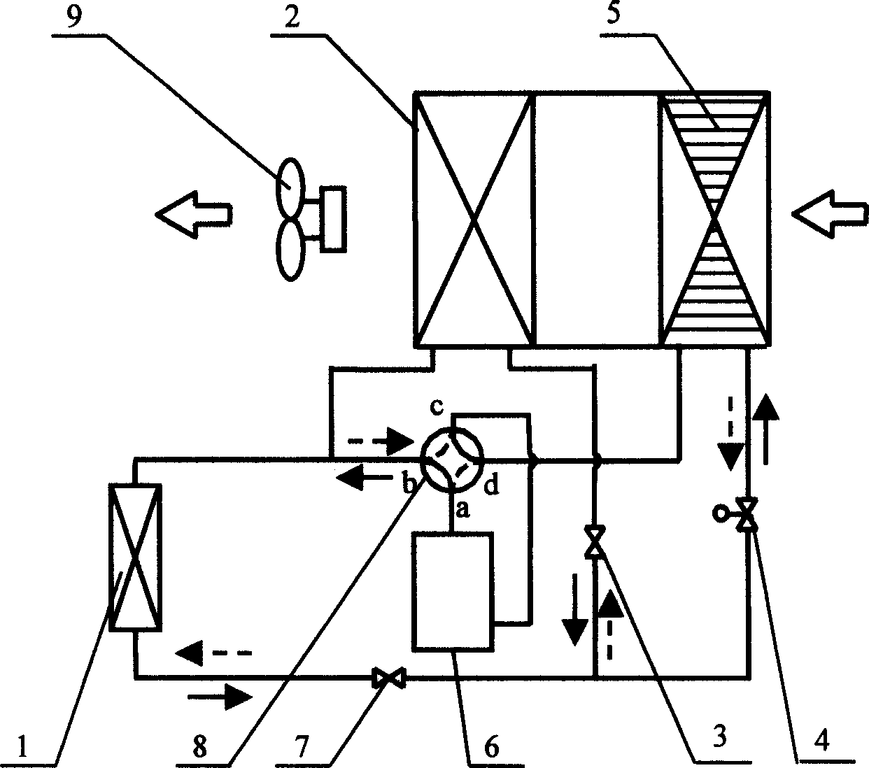 Temperature and humidity regulable set for parallel type heat pump