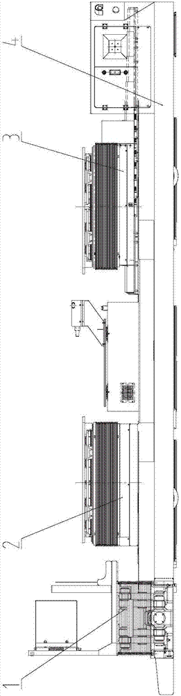 Device capable of automatically adjusting distance between front and back lifting tables of AGV