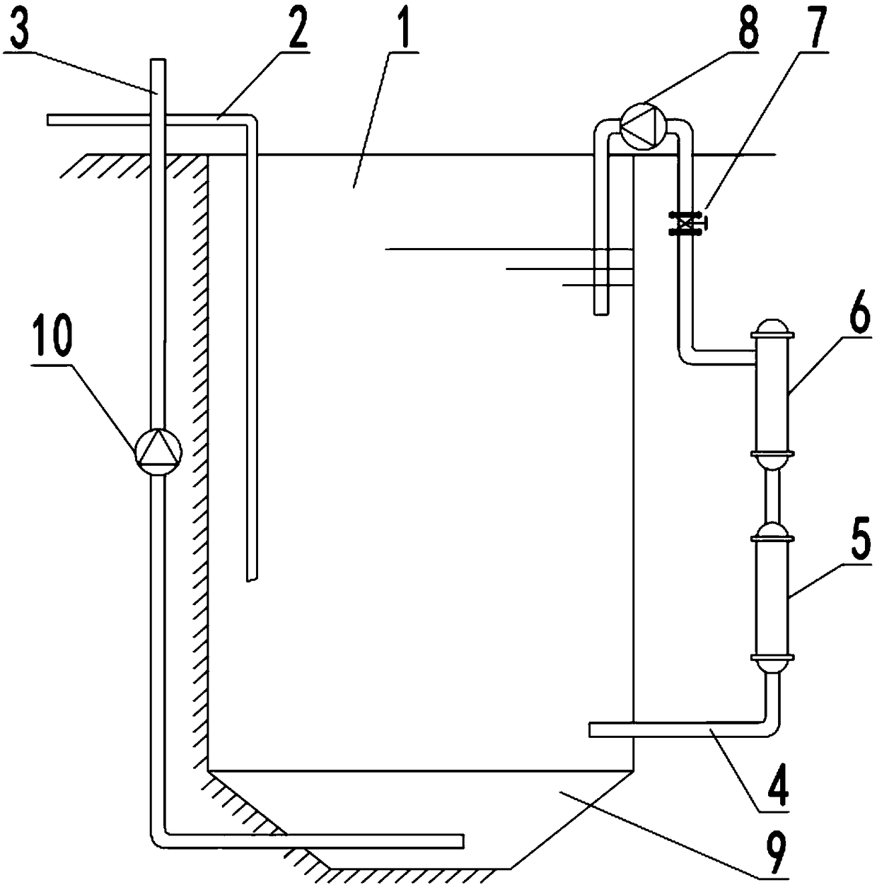 Circulating-water filtration disinfection system for aquaculture