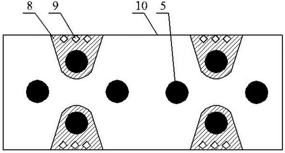 Reinforcing steel bar regional scattered buckling-restrained brace and construction method thereof