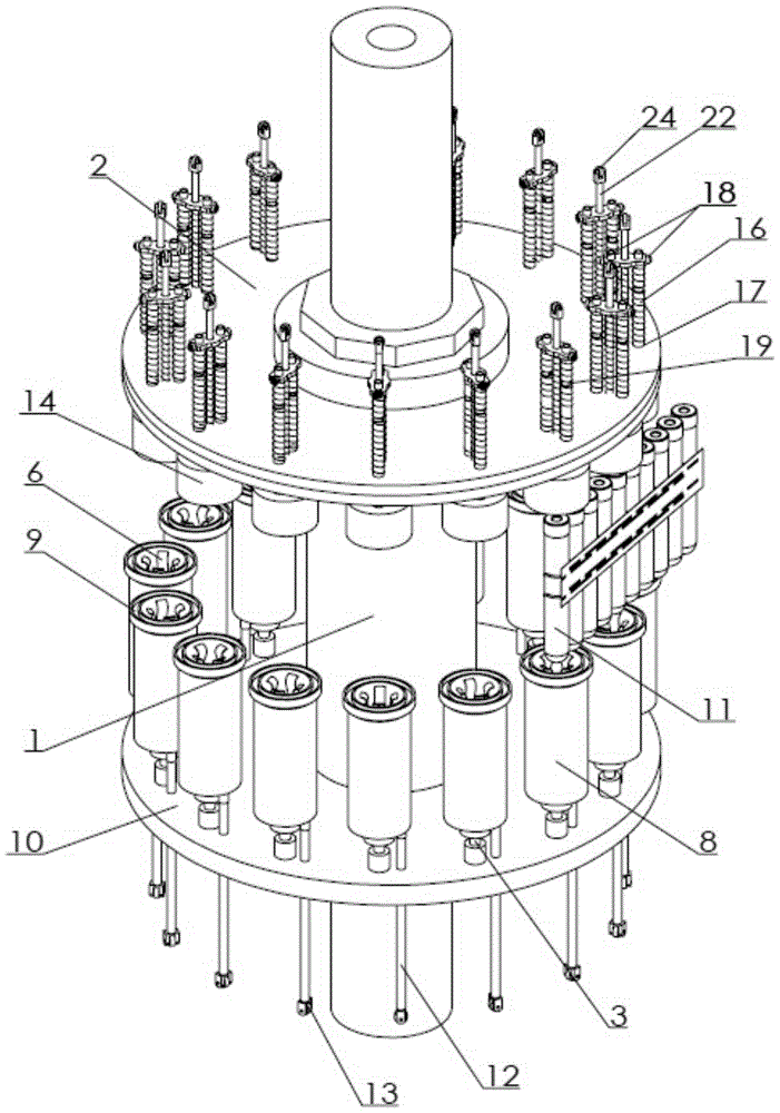 Blood collection tube single flowing water rotary production device