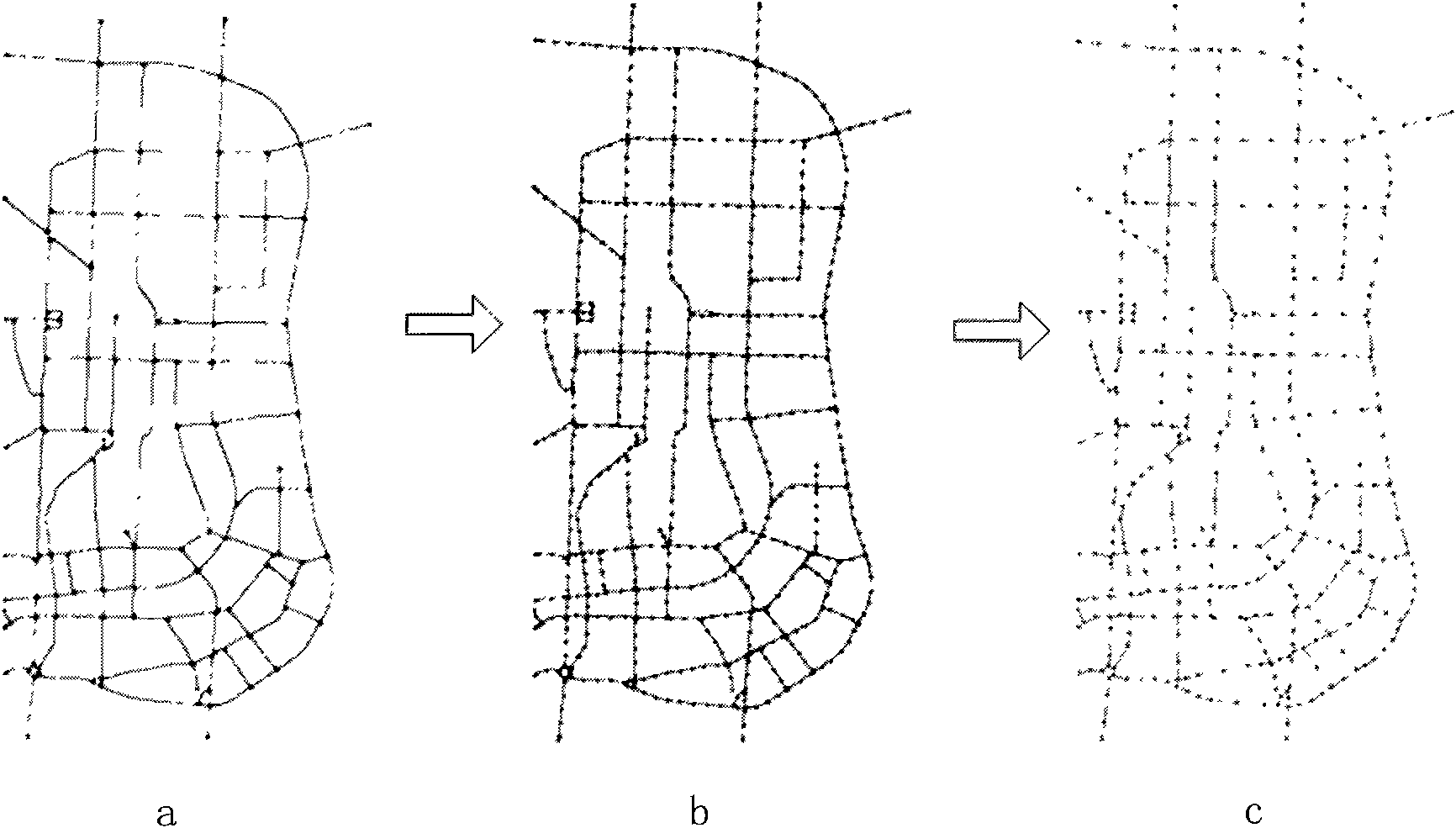 Method for automatic vectorization of road network digital raster map