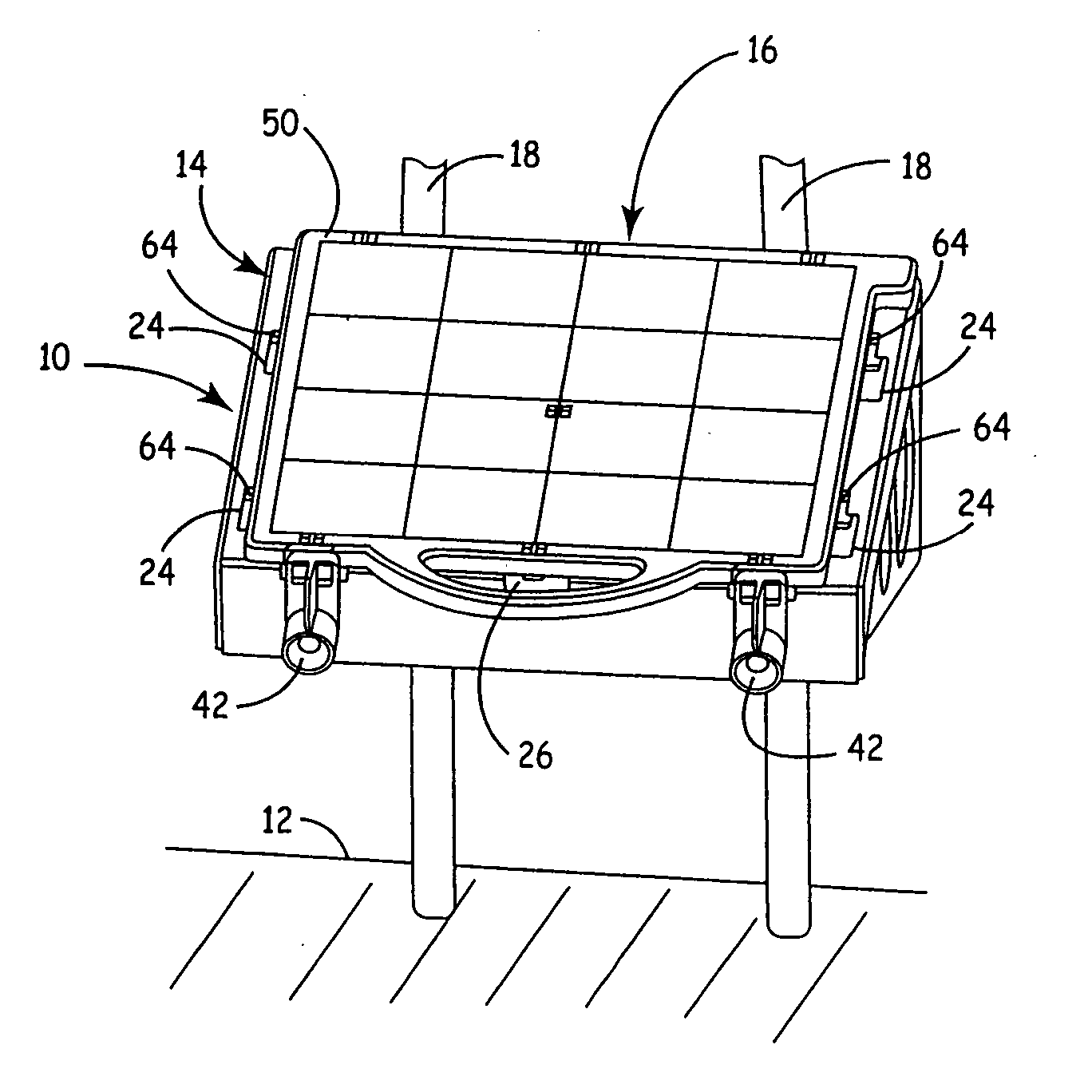 Modeling apparatus with tray substrate