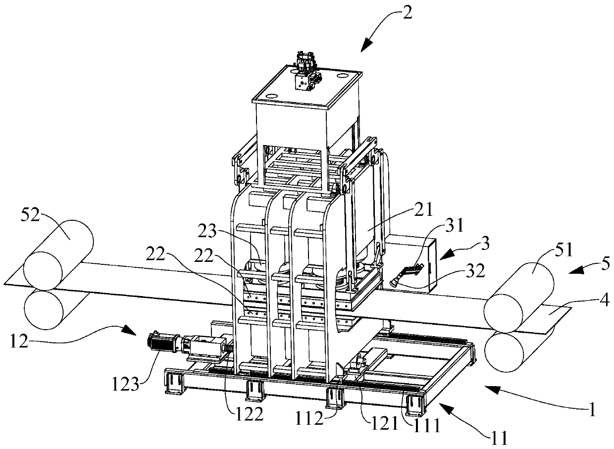 Online embossing equipment device and online operation method