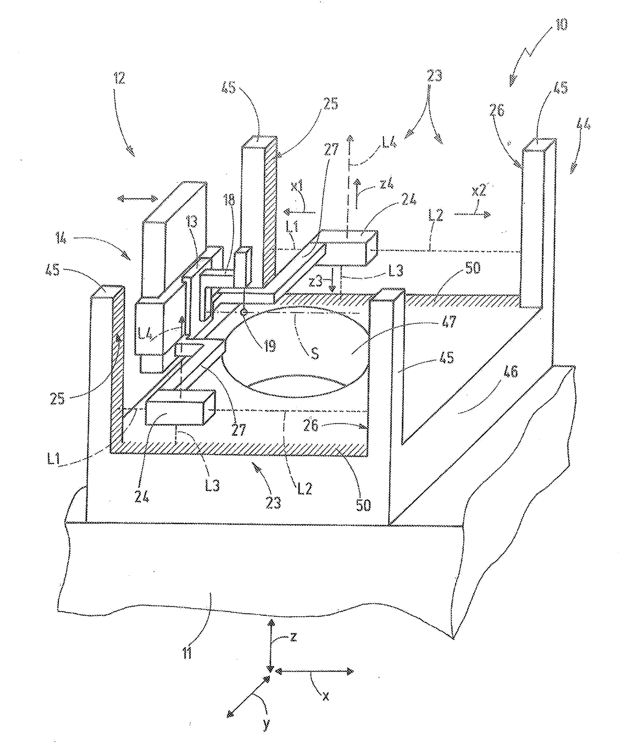 Measuring device and method for measuring at least one length measurand