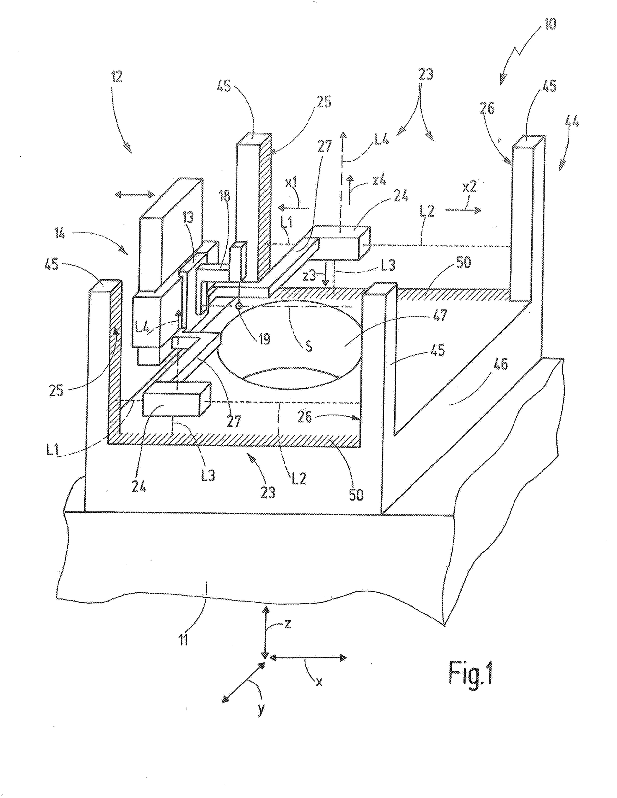 Measuring device and method for measuring at least one length measurand