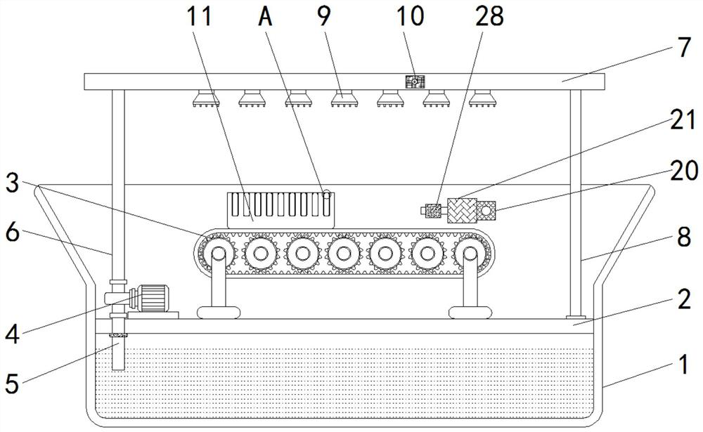 Automatic steering device and process for cosmetic container tube production line