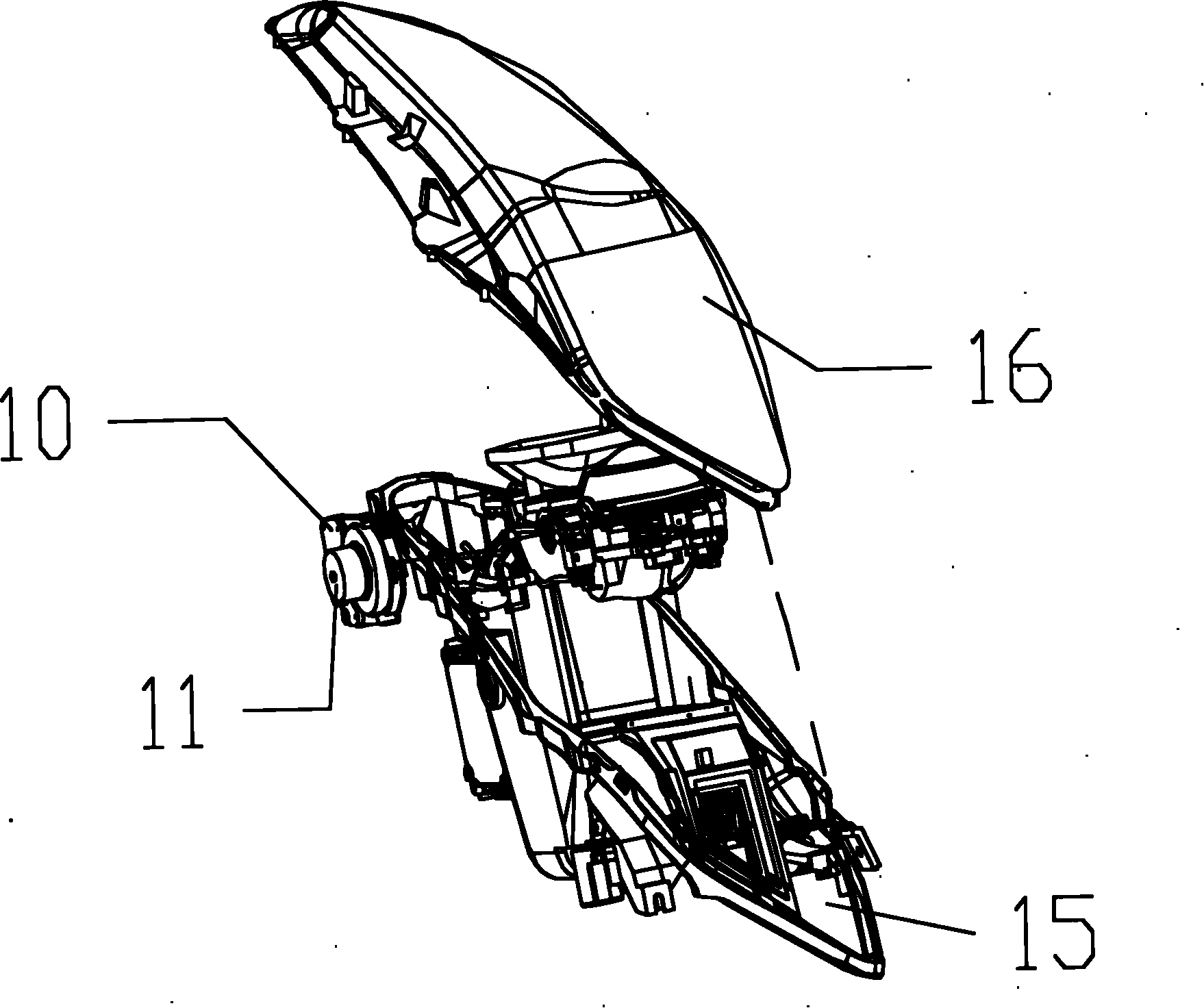 Steering drive device for automobile headlight