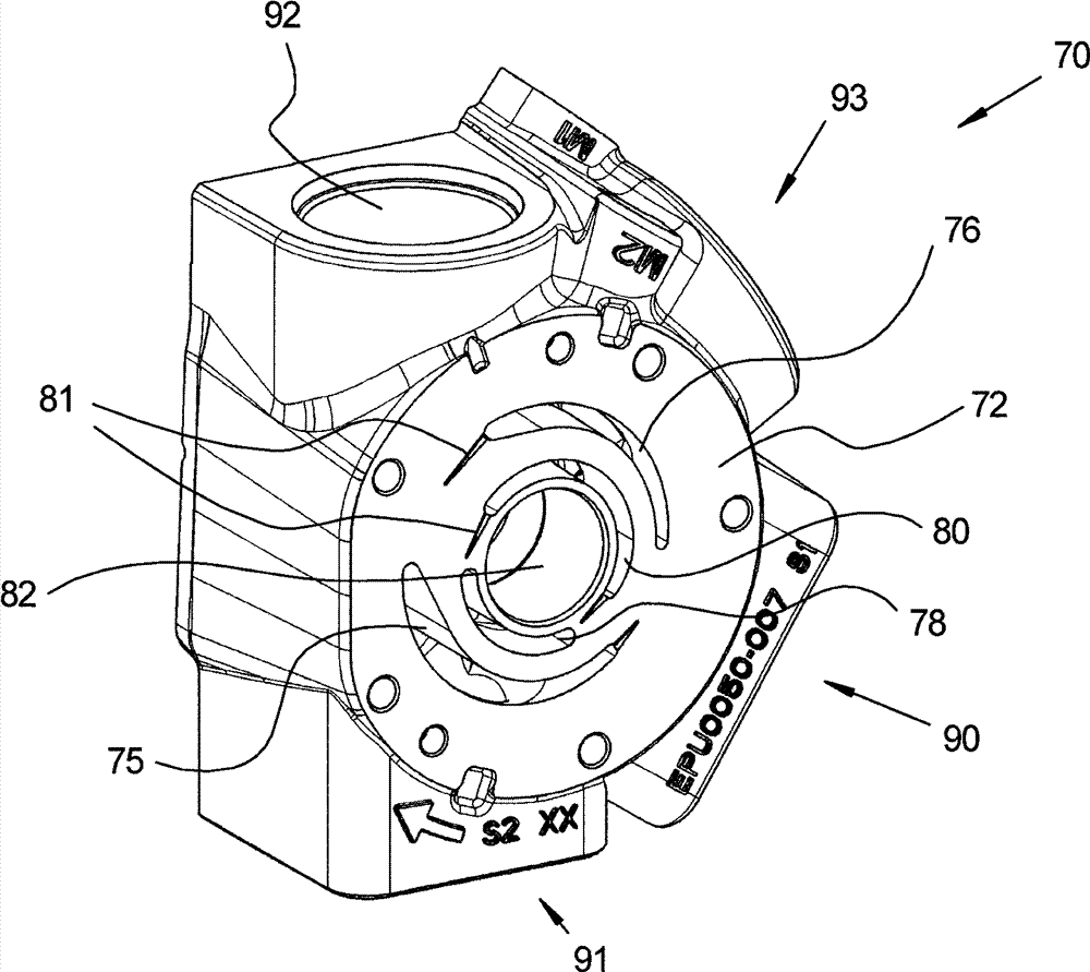 Vane machine with axial and radial inlet/outlet