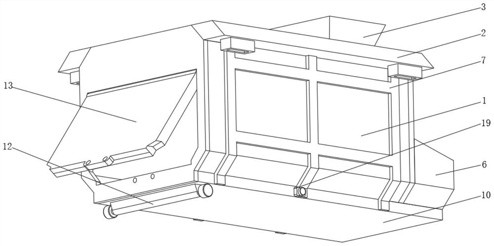 Intelligent landscape type buried garbage compression box